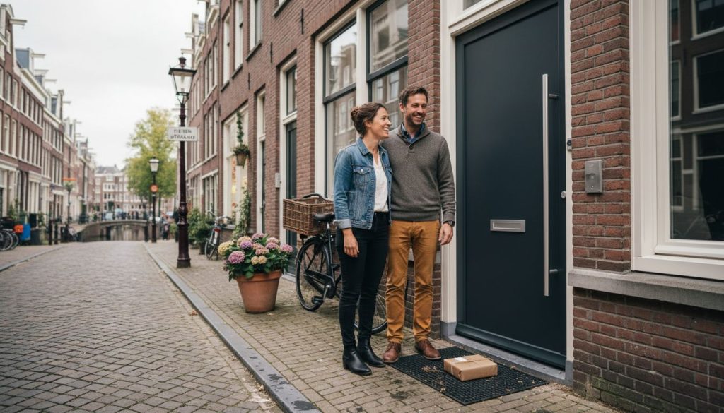 Een moderne woning krijgt een stijlvolle uitstraling met een aluminium deur.