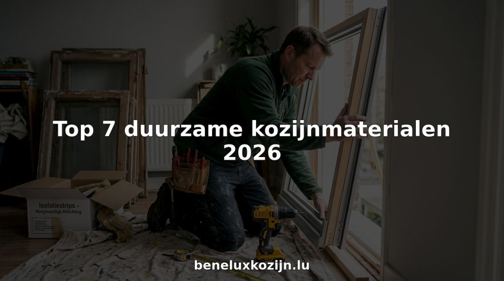 Monteur plaatst een duurzaam kozijn